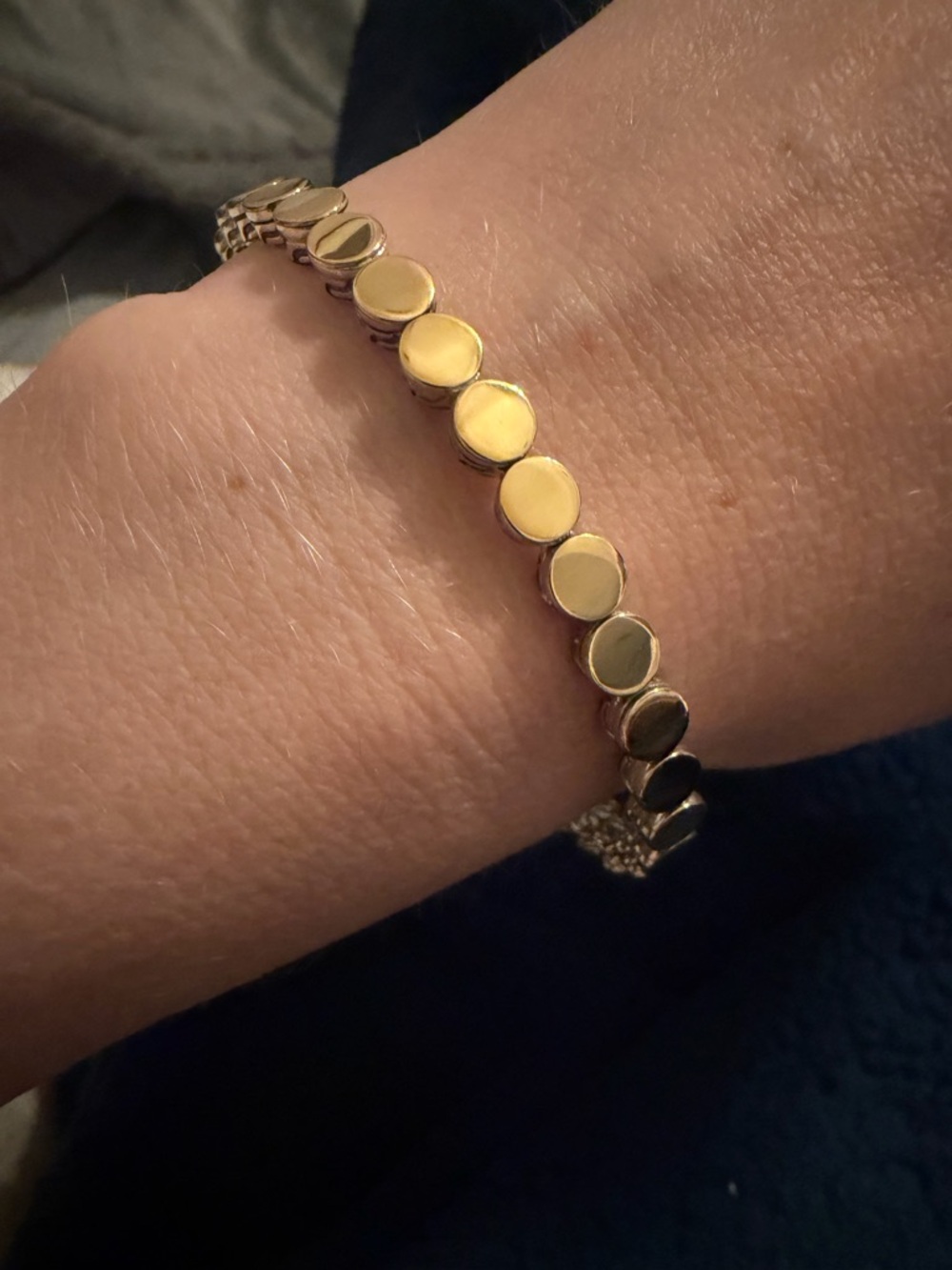 John Hardy 18k and silver Dot flex cuff